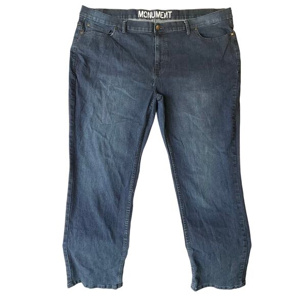 Monument Women Skinny Jeans size 46 in. Blue Mid Rise Stretch - Picture 1 of 11